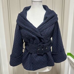 Tulle Navy Jacket with Red Accents